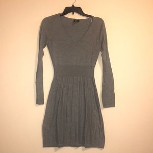Grey long sleeve sweater dress
